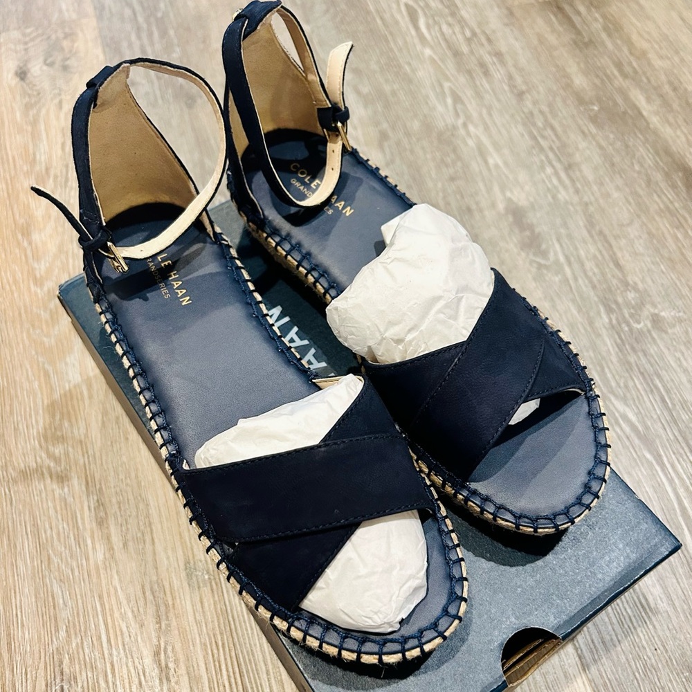 Navy Blue Espadrille Sandals